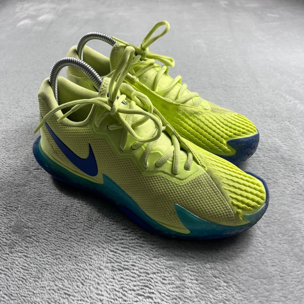Nike Court Zoom Vapor Cage 4 Rafa Men Tennis Shoes Volt Blue DD1579-700 Size 7.5